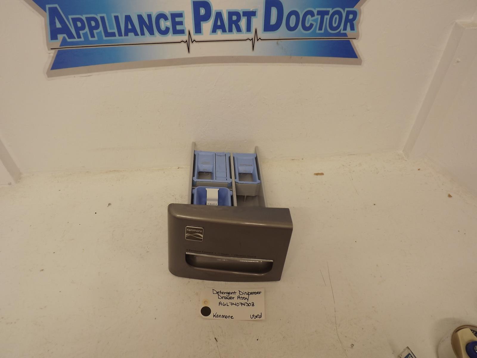 Kenmore Washer AGL74074308 Detergent Dispenser Drawer Assy Used Kenmore Washer AGL74074308 Detergent Dispenser Drawer Assy Used